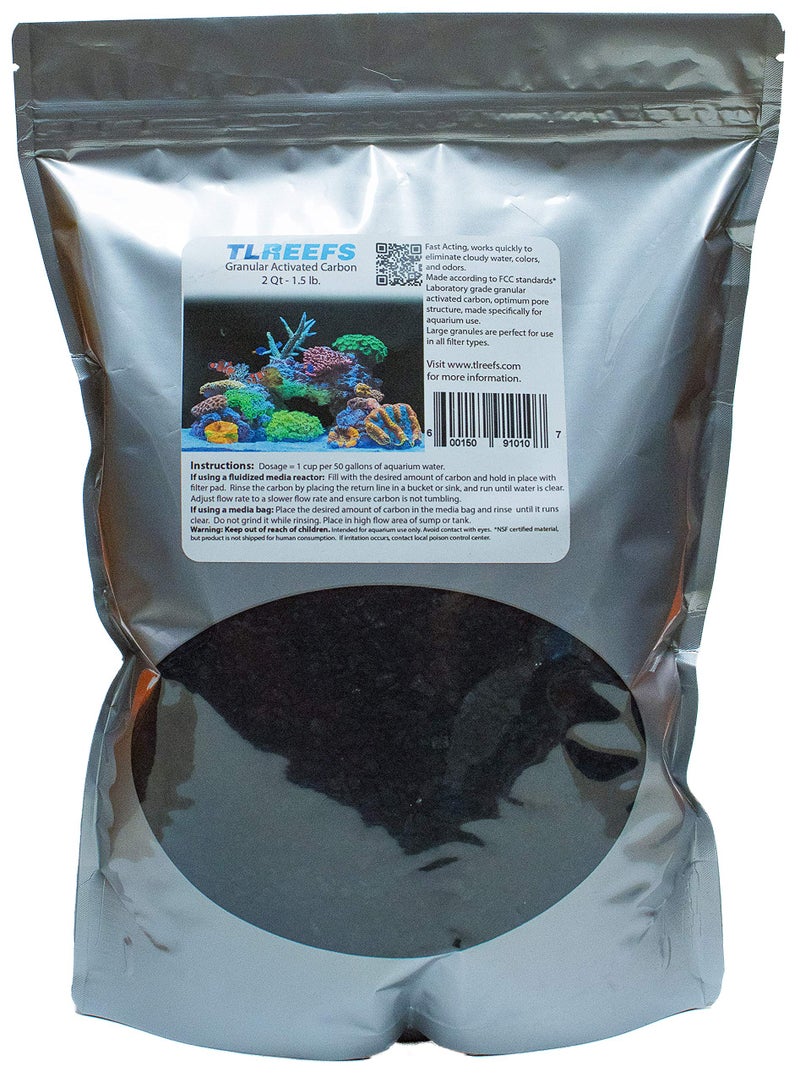 TL Reefs Granular Activated Carbon Filter Media (2 Qt) - Image 1